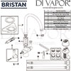 Bristan Sentinel Kitchen Sink Mixer Tap - Brushed Nickel Spares
